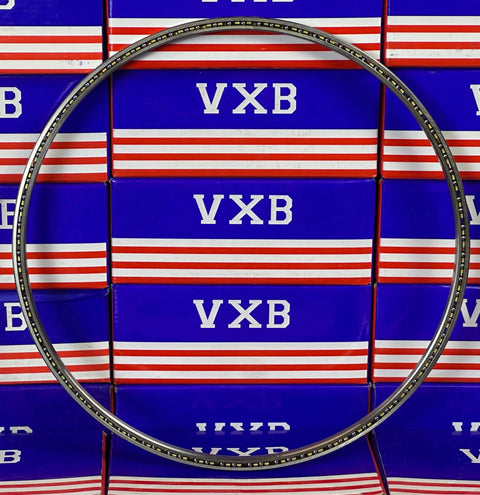 VA080CP0 Thin Section Bearing 8" x 8-1/2" x 1/4" inch on a blue and red VXB box background.