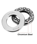 Beefy Thrust Ball Bearing 20mm Bore 35mm OD 10mm Thick Chrome Steel 52100 One-Way Rolling Direction 2-Pack Uxcell 51104 close-up image
