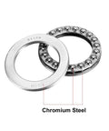 ✝️ uxcell 51109 Thrust Ball Bearings 45mm x 65mm x 14mm Chrome Steel ABEC3 Single Row Roller 2pcs, close-up view