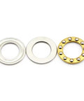 Thrust Ball Bearing 8mm Bore 22mm Outer Diameter 7mm Width Chrome Steel Single Direction components on white background