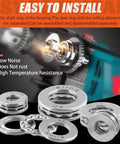 Beefy Nine Piece Chrome Steel Thrust Ball Bearings Set With Multiple Bore Sizes For Oven Turntables And Pumps, shown disassembled.