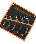 5-Piece Socket Spanner Set in Chrome-Vanadium Steel with Double Box End Wrenches, displayed in a portable tool kit case.