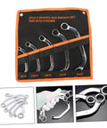 5-Piece Socket Spanner Set In Chrome-Vanadium Steel With Double Box End Wrenches For Emergency Repairs