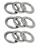 Thrust Ball Bearing 30mm Bore 47mm Outer Diameter 11mm Width Pack Of 3 For Low Speed Axial Load Made From Chromium Steel GCr15 Rannb 51106