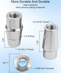 Dimensions of 1/2 Heim Joints Rod End Kit with Left and Right Hand Threads, Chromoly Hard Chrome Plated Tube Adapters.