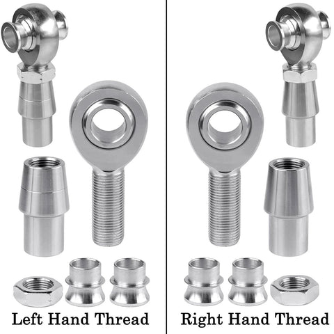 3/4 Heim Joints Rod End Kit with Right and Left Hand Threads, 750 Chromoly Panhard Joints Set, Hardware Displayed