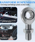 3/4 inch Heim Joint Rod End Bearing with jam nut, right hand 3/4-16 thread chromoly panhard rod end, heat treated steel for vehicles
