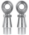 3/8 inch Heim Joint Rod End Kit, chromoly panhard rod ends with right and left hand thread, shown with tube adapters and jam nuts
