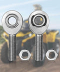 1/2 inch Heim joint rod end kit with jam nuts, left and right hand thread chromoly panhard bar joints, chrome plated