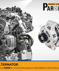 Alternator Replacement For 2005 2007 Chrysler 300 Dodge Magnum And 2006 2007 Charger 12 Volt 160 Amp Clockwise Rotation 6 Groove Pulley 04896805AC Compatible Dope Auto Part For Smooth Engine Operation next to car engine