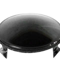 Cover Close Out OEM Part 68254145AA Direct Fit Replacement For Chrysler Dodge Jeep Vehicles, black plastic cap, front view