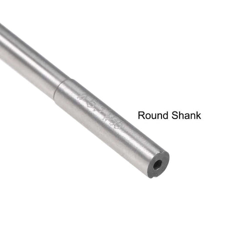 Side view of 5.1mm Chucking Reamer for Stainless Steel and Copper Alloys Uxcell HSS Cobalt M35 Lathe Tool with round shank