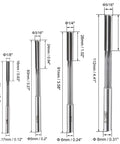 Pro Grade Chucking Reamer Set For Precision Bore Machining With High Speed Steel Four Piece Reamer Set In Sizes 1/8 Inch 3/16 Inch 1/4 Inch And 5/16 Inch H7 Tolerance Straight Shank Lathe Tool Reamers