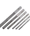 Chucking Reamer Set For Lathe And Milling Machines, Pro Grade High Speed Steel Straight Flute Reamers, H7 Tolerance, 4mm to 12mm, 6 Piece Kit