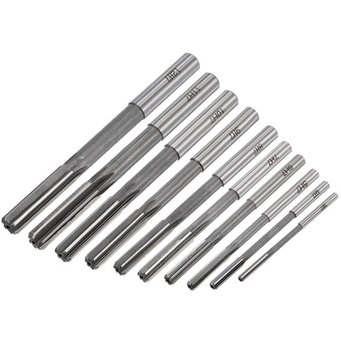Chucking Reamer Set For Lathe Machines With Straight Flute Milling Reamers In High Speed Steel H7 Tolerance 3mm To 12mm 10 Pieces