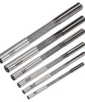 Chucking Reamer Set For Lathe And Milling Machines, Pro Grade High Speed Steel Straight Flute Reamers, H7 Tolerance, 4-12mm, 6 Piece