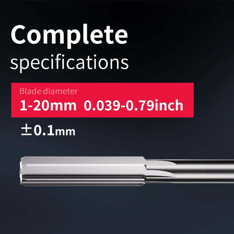 6.4mm Chucking Reamer For Precision Lathe Work With H7 Tolerance, HSS Straight Flute Reamer, shown with specifications