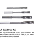 Chucking Reamers Set For Lathe And Milling Machines By Uxcell, 6mm 8mm 10mm 12mm H7 High Speed Steel Spiral Flute Reamers, 4 Pieces