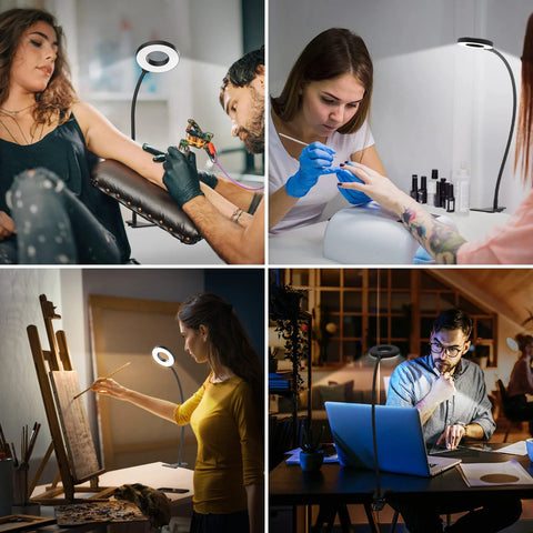 This clamp-on desk light with a 15.8 inch flexible silicone arm provides 3 color modes and 10 brightness levels for focused reading, studying, and crafts at a desk, headboard, or dorm, ideal for kids and late-night book sessions