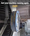 A43/4L450, A/4L, Classic Wrapped V-Belt, Rubber, 1/2" x 45" Outside Circumference installed on industrial machine