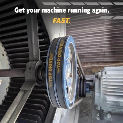 A43/4L450, A/4L, Classic Wrapped V-Belt, Rubber, 1/2" x 45" Outside Circumference installed on industrial machine