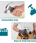 Compact 8 oz claw hammer with a magnetic nail holder delivers precise control for DIY, camping and home projects