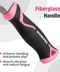 Close-up of fiberglass handle on 8 Oz Claw Hammer With Fiberglass Handle For Easy DIY Projects, highlighting ergonomic grip features.