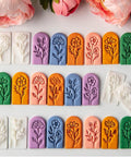 7 Piece Soft Clay Leaf Cutter Mold Set For Flower Stamps And Floral Earrings Making Tools Jewelry Craft Kit, colorful clay impressions