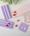 Mushroom Shape Clay Roller for Bead Making Two Sizes Interchangeable Ends 10mm and 12mm with texture plates and sample beads