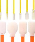 10 In 1 Cleaning Swab Kit For Printer And Optics, swab heads detail, microfiber knitted polyester and foam for camera cleaning
