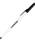 Cleanroom Ready Ball Point Pens With Black Ink, 10 Pack For Cleanroom Documentation And Everyday Writing shown in close-up view