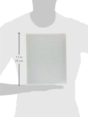 Cleanroom Notebook 8.5x11 College Ruled For Lab Work And Handy Documentation Made In USA Durable Lab Supplies For Cleanrooms PB2N016 By Connecticut Clean Room shown held by person with height scale.