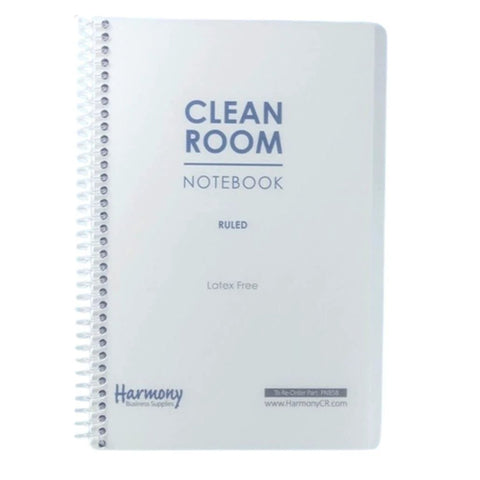 Cleanroom Notebook With Latex Free Polymer Coated Paper For Lab Use Eight Point Five By Eleven Inches 100 Pages Side Spiral