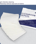 Pro Grade Cleanroom Wiper Cloths 200 Pack Polyester Fiber Cleaning Wipes Non Dust Uniform Texture Fast Absorption Soft No Shedding