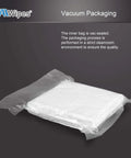 Vacuum-sealed package of Ultra Soft Cleanroom Wipes 12 By 12 Inches Bag Of 150 100 Percent Polyester Double Knit Lint Free Cloths