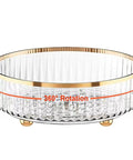 11 Inch Round Rotating Makeup Organizer Lazy Susan Turntable Vanity Storage For Skincare, Makeup, Perfume And Cosmetics, Clear 360 Degree Spinning Display Tray With No Assembly Required, 3 Inch High Caddy