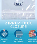 Clear Plastic Reclosable ZIP Bags 2 Mil 2x3 Inch Case of 100 showing zipper lock closure detail