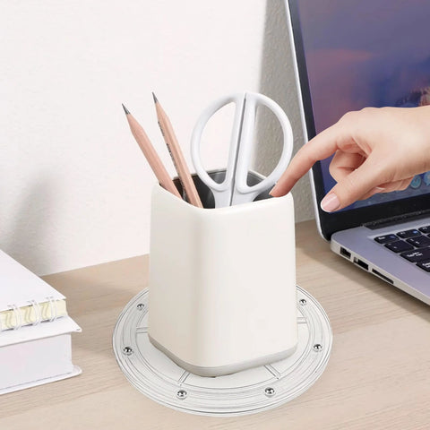 Four 8 Inch Acrylic Lazy Susan Turntables With Ball Bearing Rotation 360 Degree Spinning Trays Clear Organizer Bases for desk items