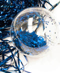 5.5" Clear Big Plastic Acrylic Arts & Crafts Giant Mold Shells Molding Balls Crafting Kit (140mm) with blue star confetti