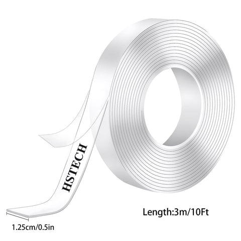 Heavy Duty Double Sided Tape Half Inch By 10 Feet Clear Acrylic Mounting Tape For Signage Posters Photos Crafts And Wall Mounts