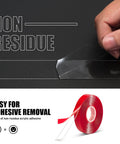 Heavy Duty Clear Double Sided Tape, Half Inch By Ten Feet Acrylic Mounting Tape with Serious Grip, peel and stick use.