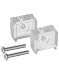 Clear Acrylic Finger Pull For Sliding Shower Doors Replacement Parts 2 Piece Set with screws, easy inside mount grip