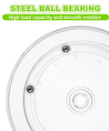 Six Pack 6 Inch Clear Acrylic Lazy Susans with ball bearing rotation mechanism focus, highlighting smooth 360-degree turntable.