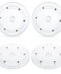 4 Pack 6 Inch Lazy Susan Turntables Set Acrylic With Ball Bearing Rotating Trays And Swivel Bases Clear Transparent Kitchen Countertop