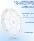 Four 8 Inch Acrylic Lazy Susan Turntables With Ball Bearing Rotation 360 Degree Spinning Trays Clear Organizer Bases detail view