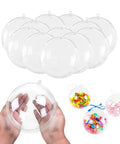 5.5" Clear Big Plastic Acrylic Arts & Crafts Giant Mold Shells Molding Balls Crafting Kit (140mm) (6), assorted open and filled