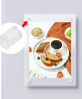 Clear Acrylic Sign Standoffs Half Inch By Half Inch with Four Millimeter Cap and Eleven By Seven Point Five Millimeter Thread on wall display