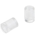 Clear Acrylic Sign Standoffs Half Inch By Half Inch with Four Millimeter Cap and Eleven By Seven Point Five Millimeter Thread Wall Mounting Hardware