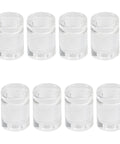 Clear Acrylic Sign Standoffs Half Inch By Half Inch, 8-piece set, showing cylindrical wall mount hardware for displays and signs.