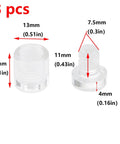 Clear Acrylic Sign Standoffs Half Inch By Half Inch with Four Millimeter Cap and Eleven By Seven Point Five Millimeter Thread